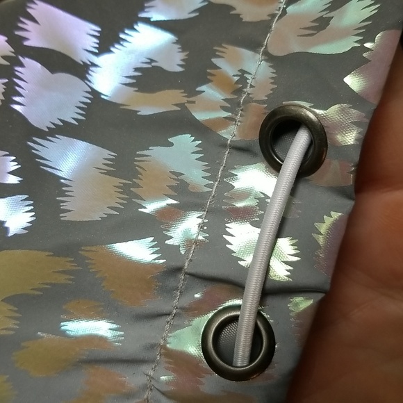 ANGEL KISS Iridescent Ocelot Print Rain Jacket Small NWT - Picture 8 of 8